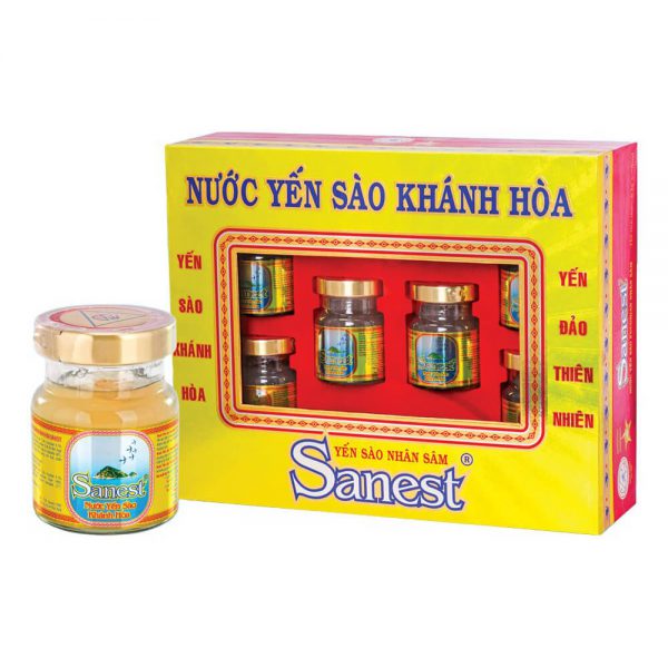 nuoc yen sao sanest lo nhan sam fucoidan 70ml hop 6 lo 65125d70aed19